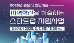2025년 광명시 지역혁신을 창출하는 스타트업 지원사업 모집공고