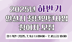 2025년 하반기 안산시 청년인턴 사업