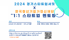 2024 경기 스타트업 서밋 × 청년기업가정신재단 "1:1 스타트업 멘토링" 