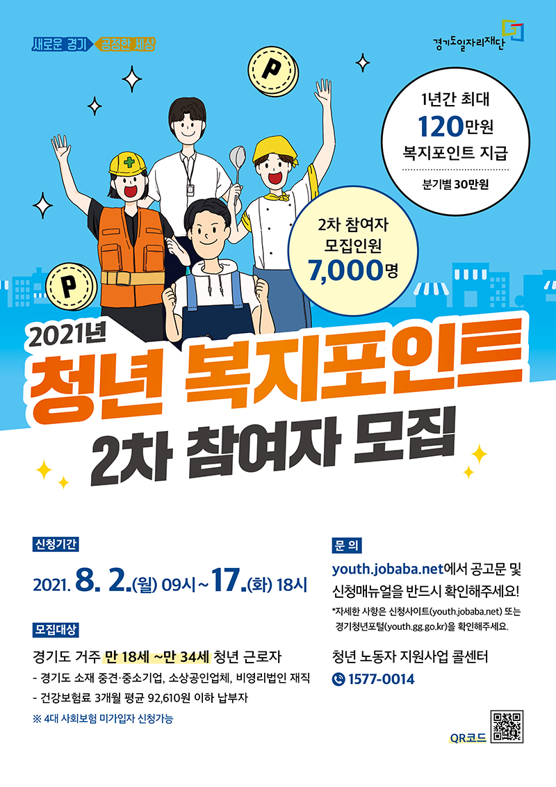 2021년 경기도 청년 복지포인트 (2차) 모집 | 경기청년포털